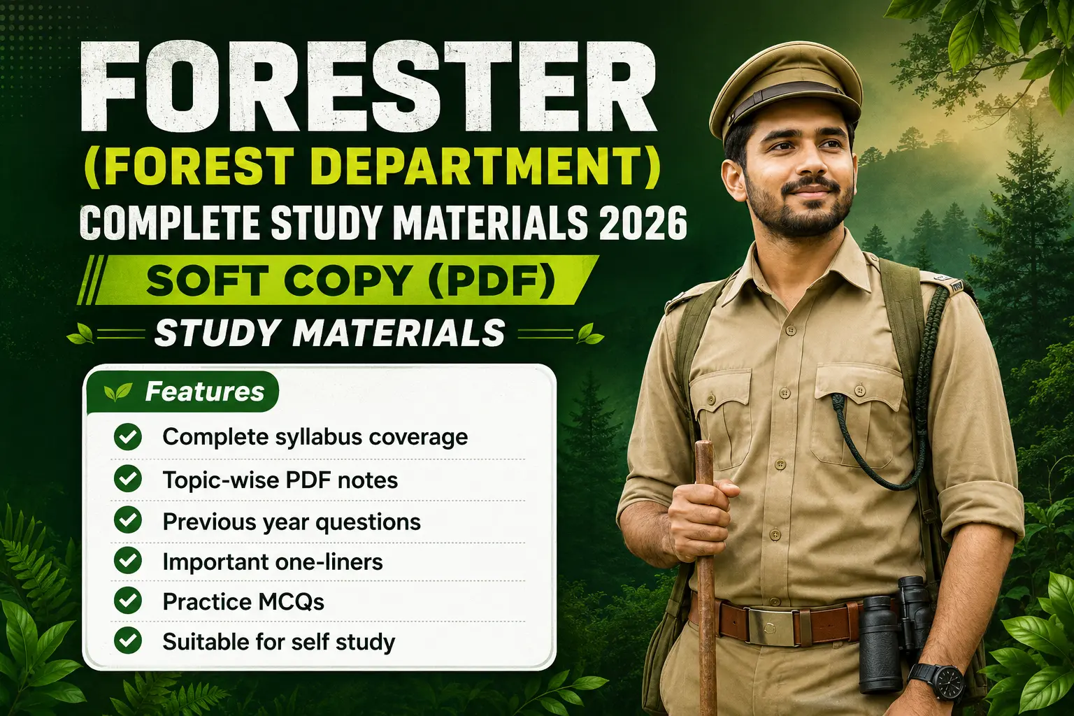 Forester (Forest Department) Complete Study Materials 2026